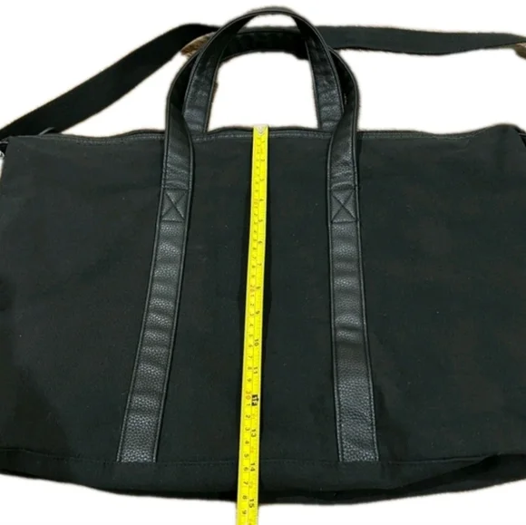 Ralph Lauren Black Duffle Bag w/ Silver Polo Horse Logo Gym/ Travel /Work (NWOT) - Picture 10 of 11